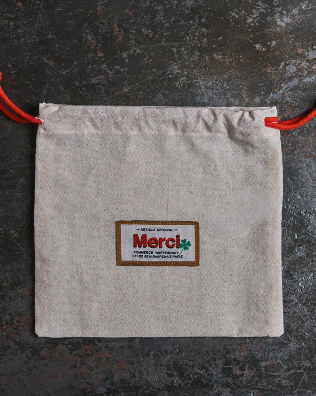 Merci - Porte Carte À Rabat - Noir