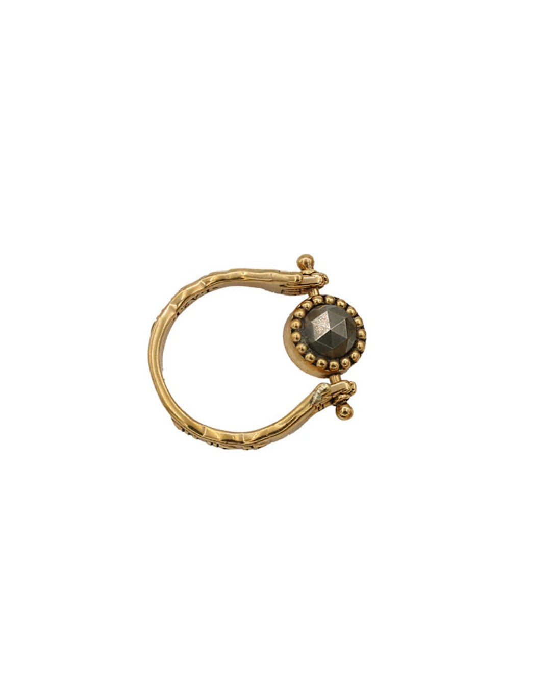 La2L - Bague Sacha Oeil Pierre Pivot Pyrite