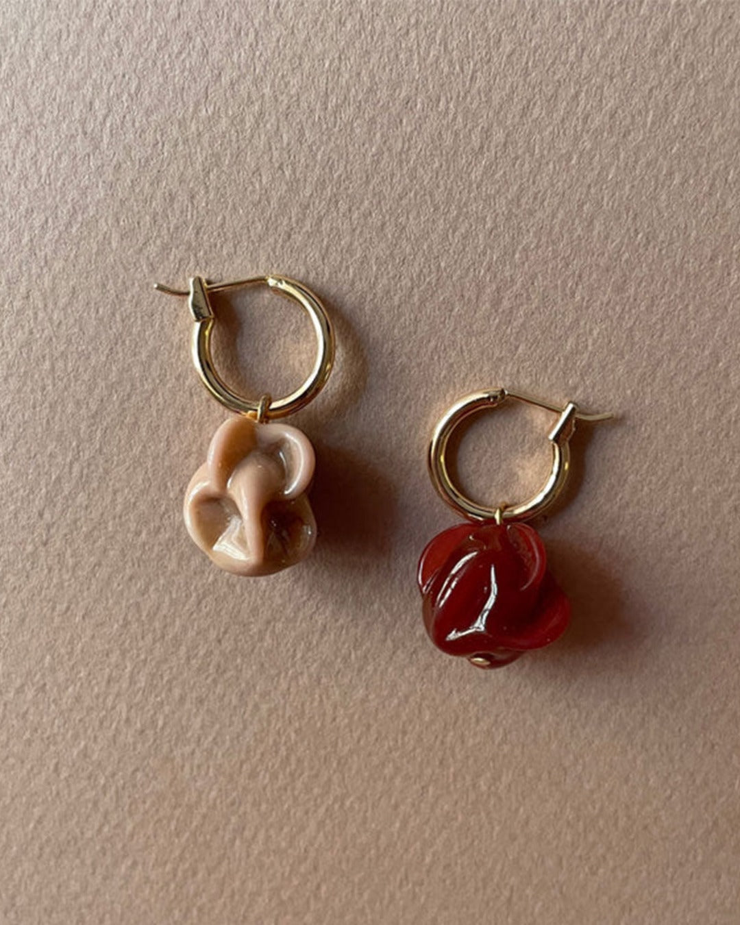 Project Bon - Boucles D'Oreilles Souvenir Caramelos - Marron