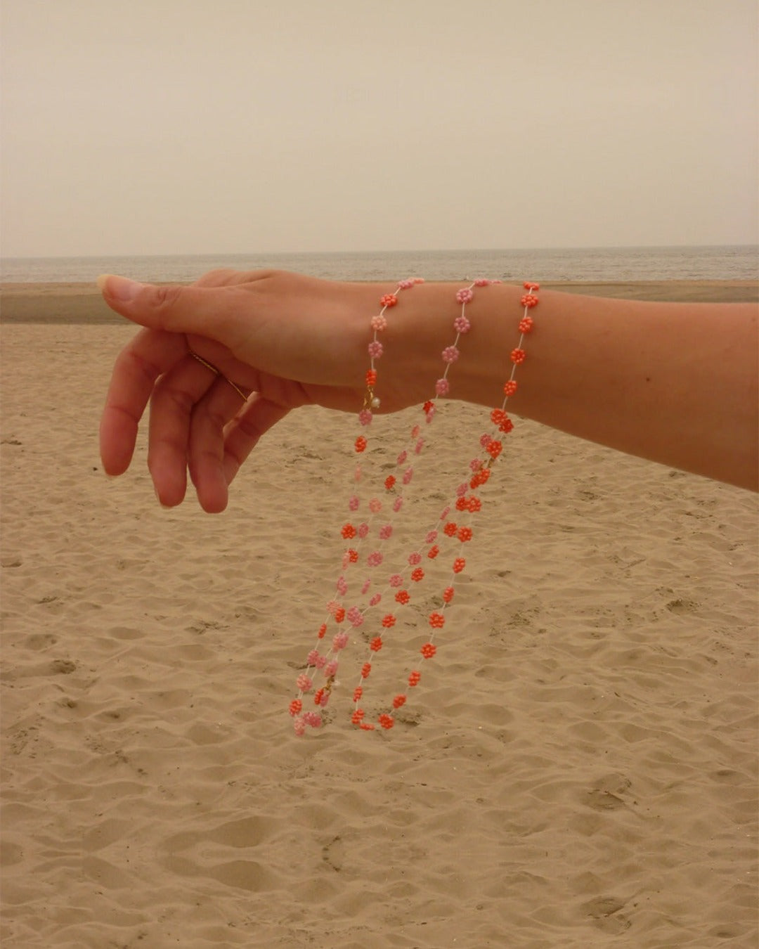 Labro - Fiori Necklace N°45 - Misto Coral