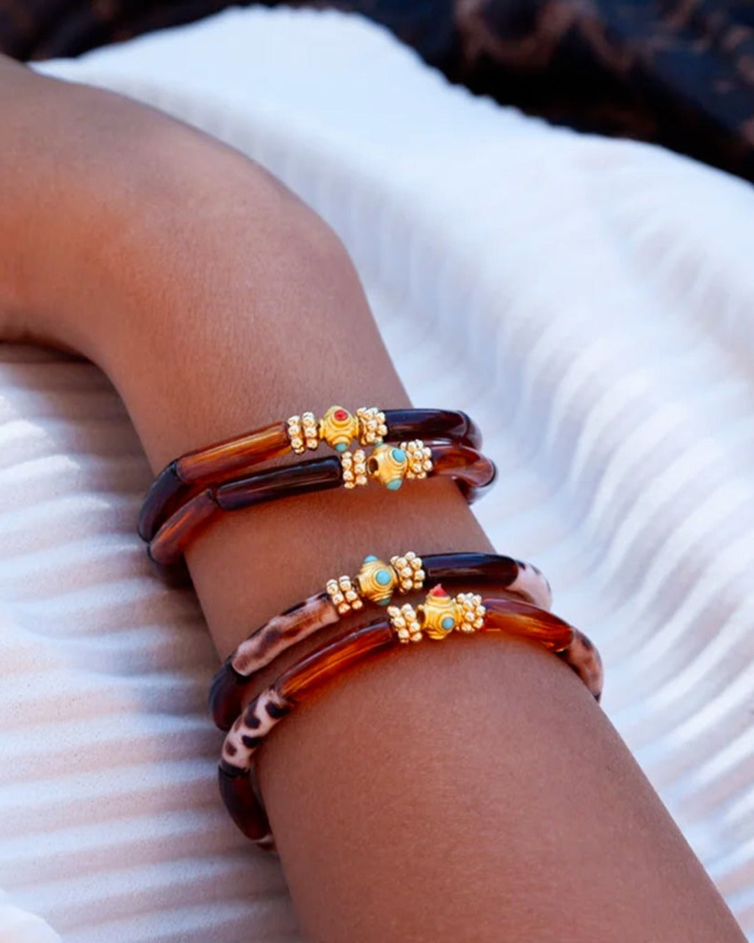 Juhu - Bracelet Duo Mini Leo - Marron