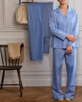Merci - Pyjama En Coton - Rayures Triples Bleu