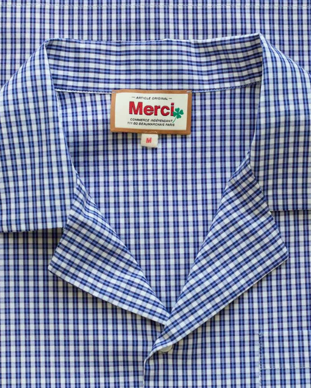 Merci - Pyjama En Coton - Carreaux Bleu