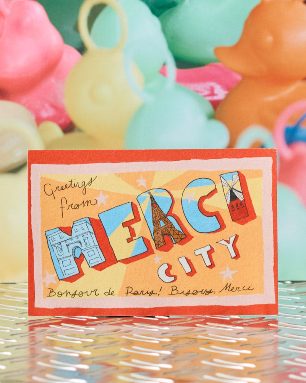Merci - Carte Postale Greetings From Merci