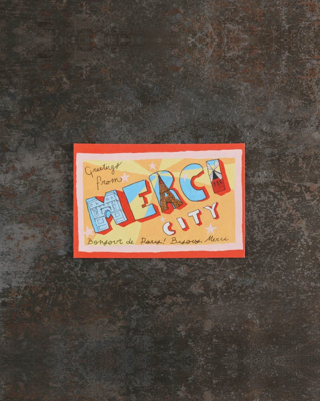 Merci - Carte Postale Greetings From Merci