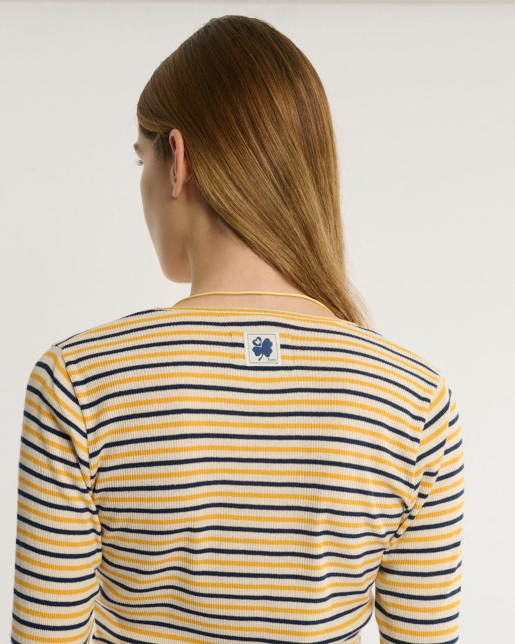 Merci - Carla T-shirt - Navy & Yellow