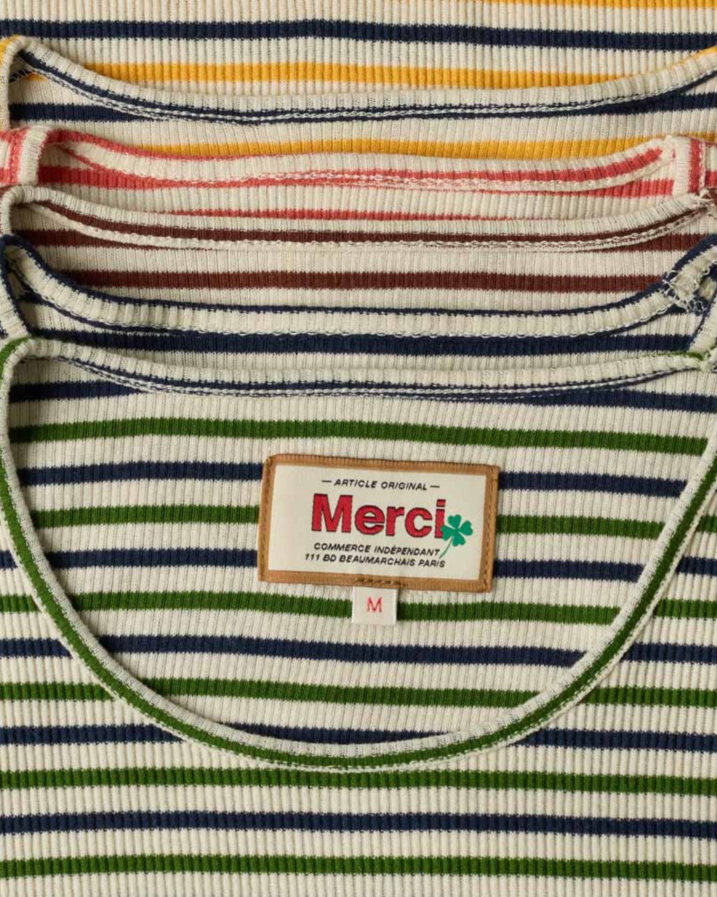 Merci - Carla T-shirt - Navy & Yellow