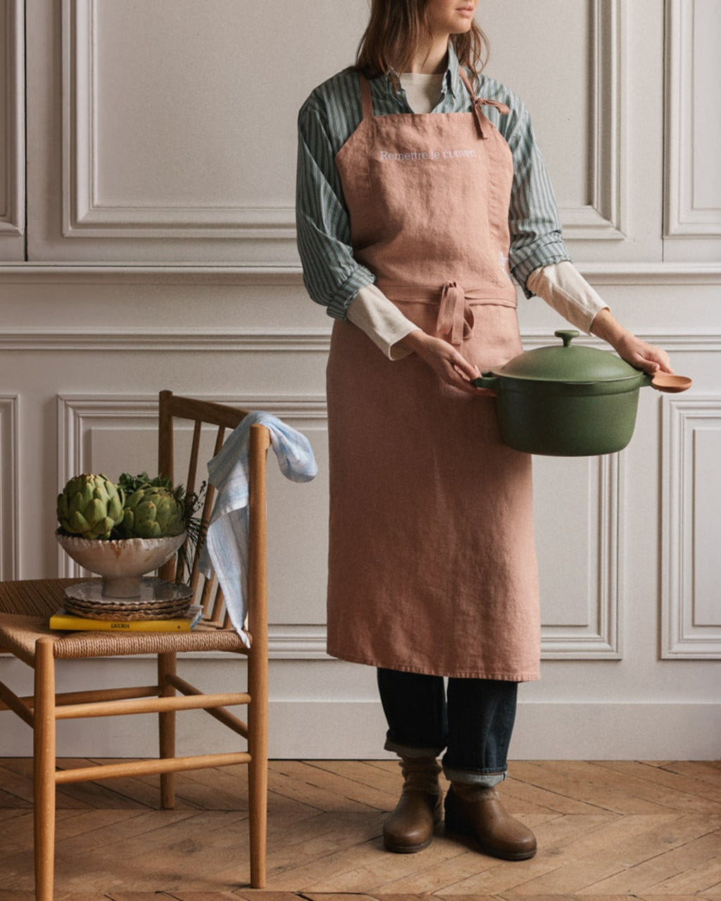 Merci x Our Place - Apron - Clay Pink