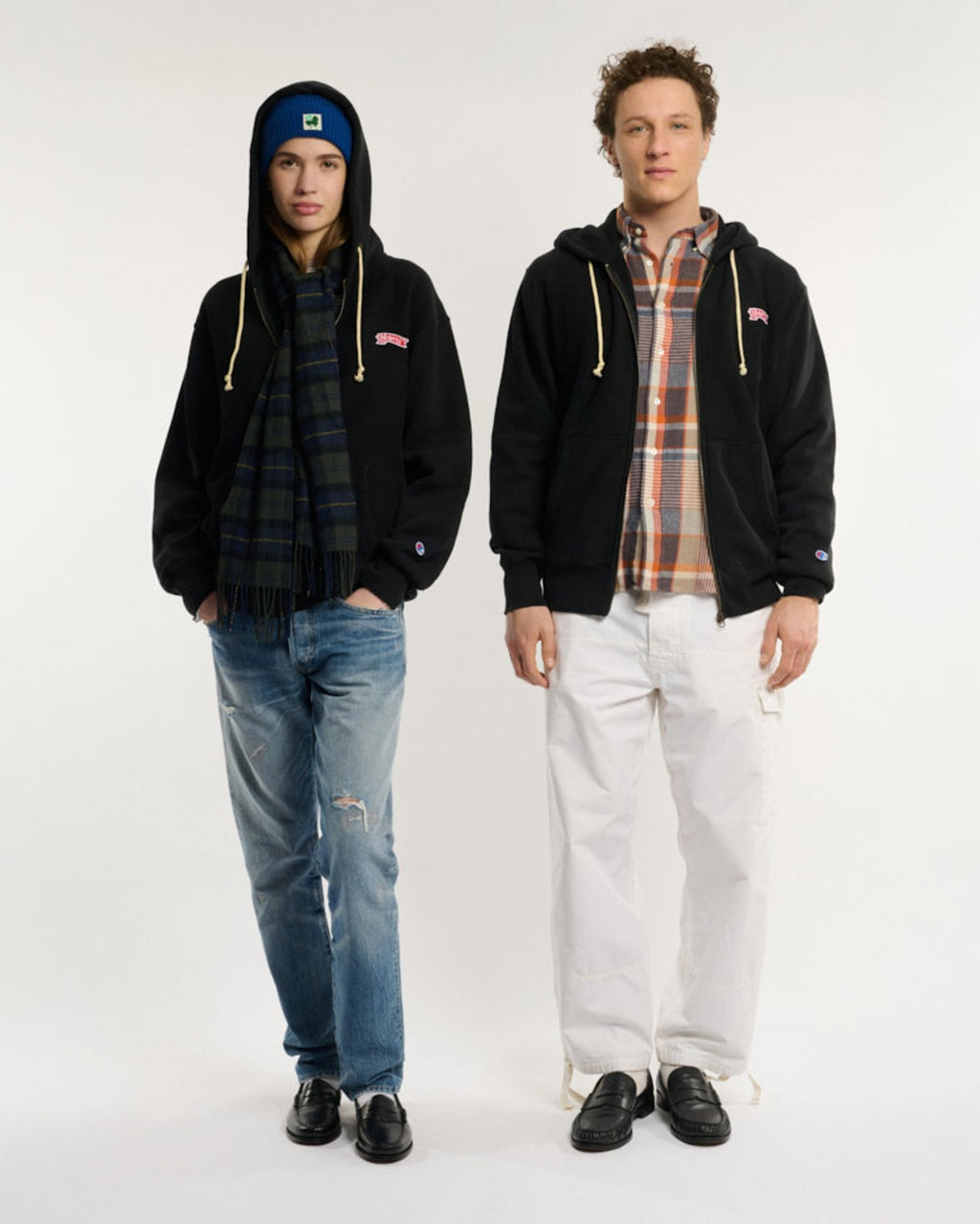 Merci x Champion - Sweat Full Zip Patch - Noir