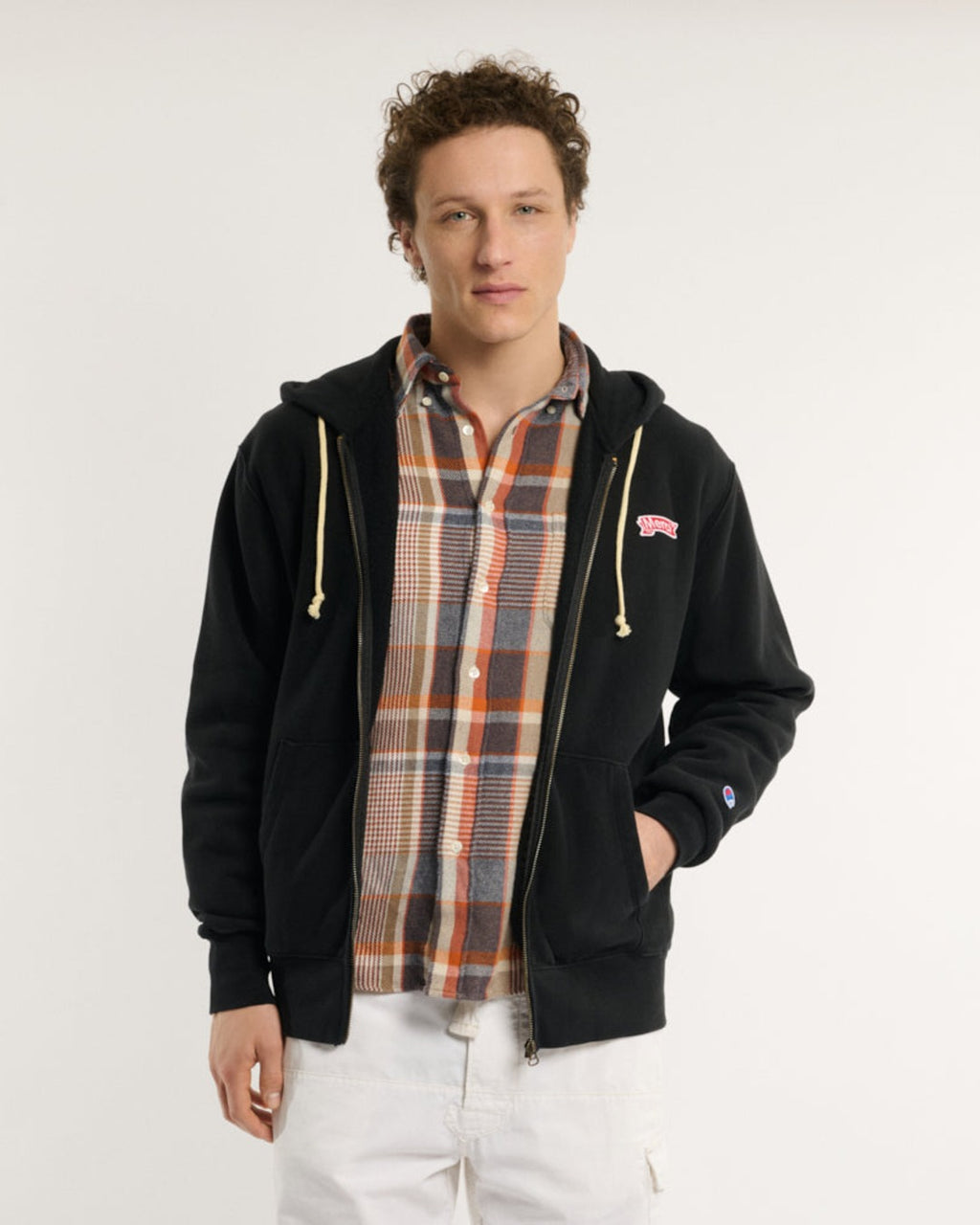 Merci x Champion - Sweat Full Zip Patch - Noir