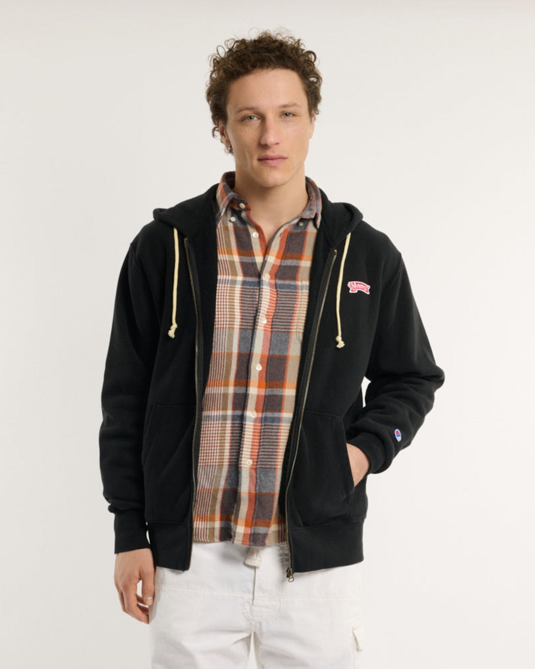 Merci x Champion - Sweat Full Zip Patch - Noir