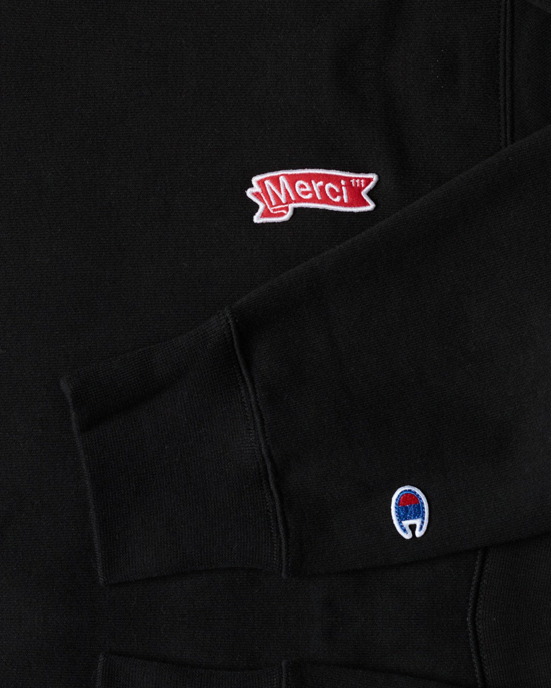 Merci x Champion - Sweat Full Zip Patch - Noir
