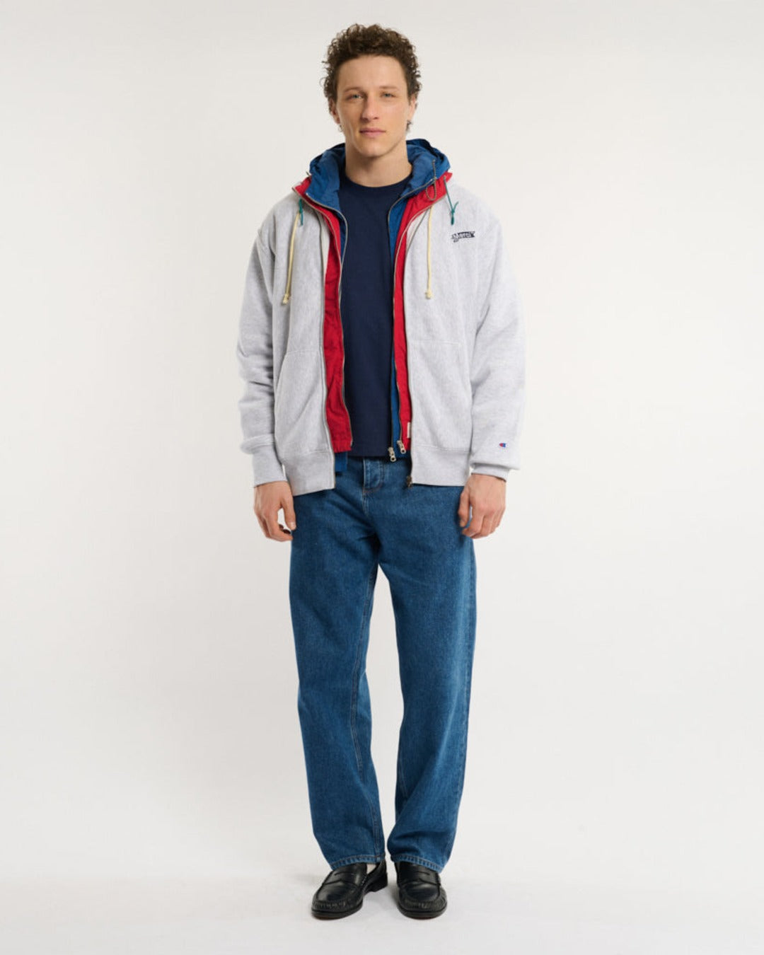 Merci x Champion - Merci Hoodie Patch Zip - Grey