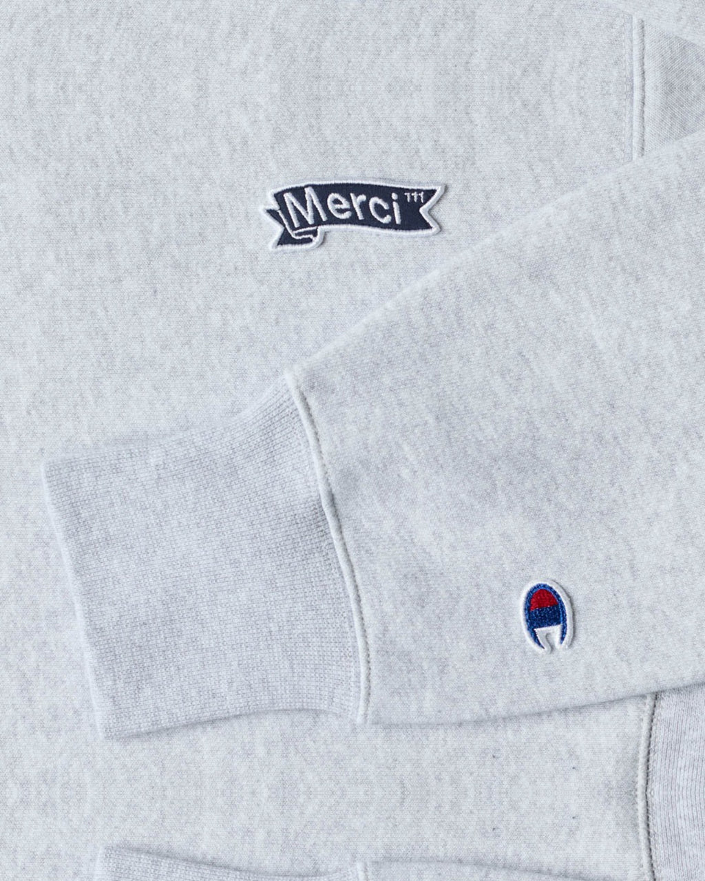 Merci x Champion - Sweat Full Zip Patch - Gris
