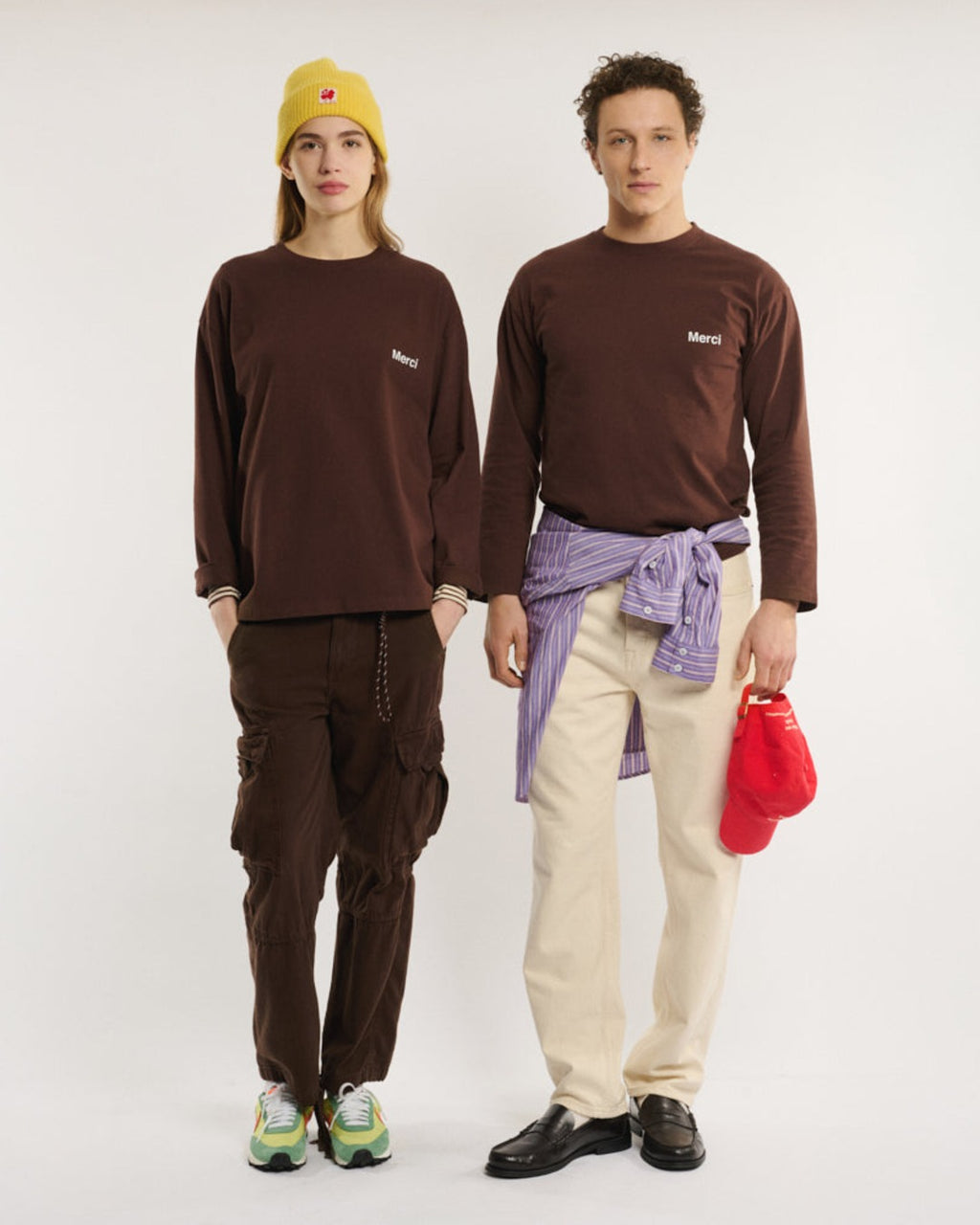 Merci - Aurelien LS T-shirt - Brown