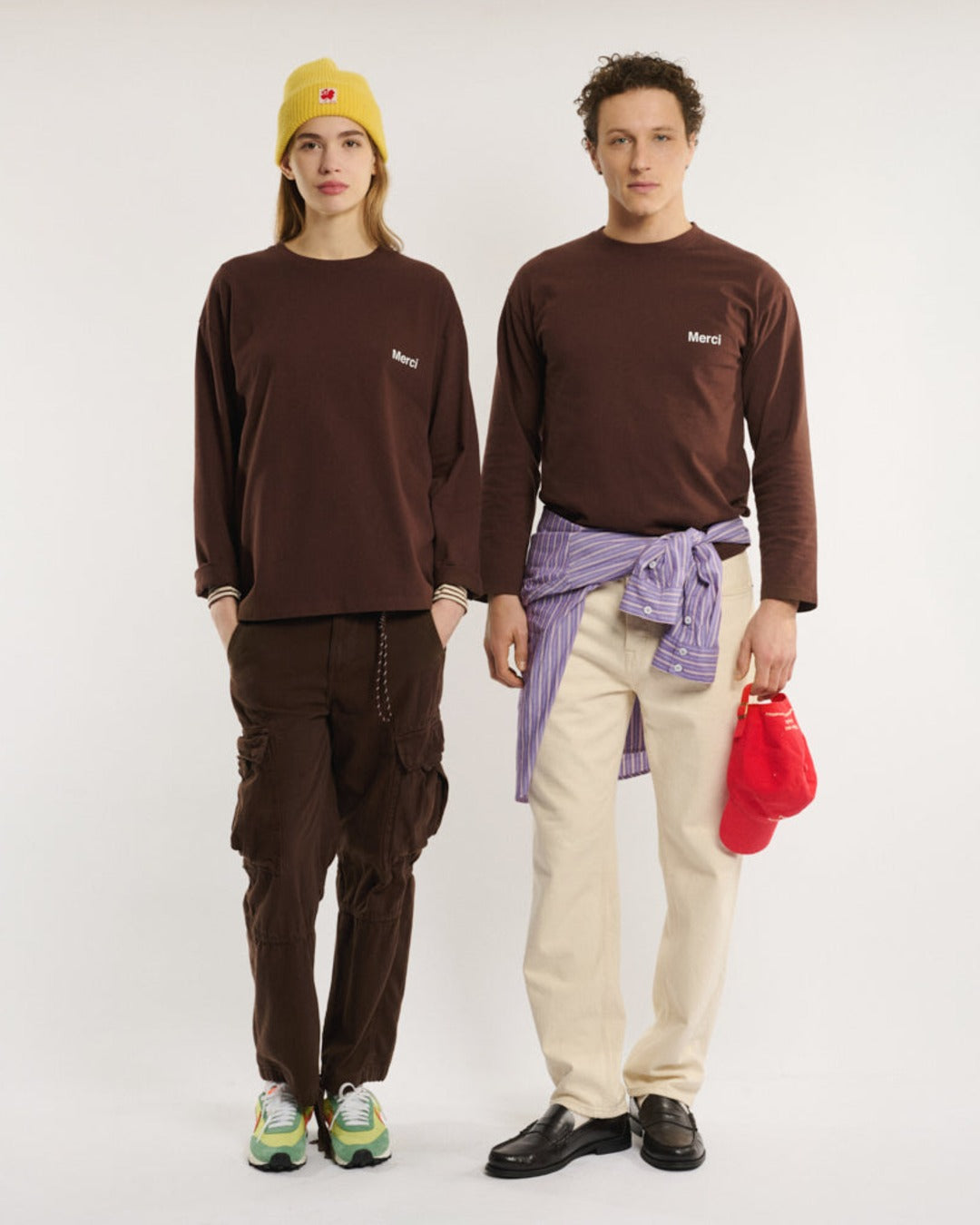 Merci - Aurelien LS T-shirt - Brown