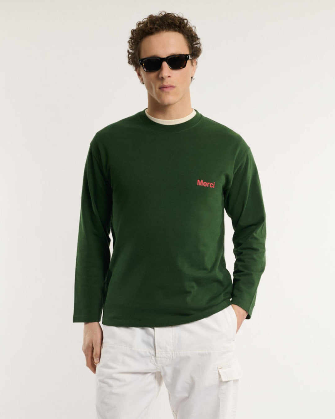 Merci - Aurelien LS T-shirt - Forest