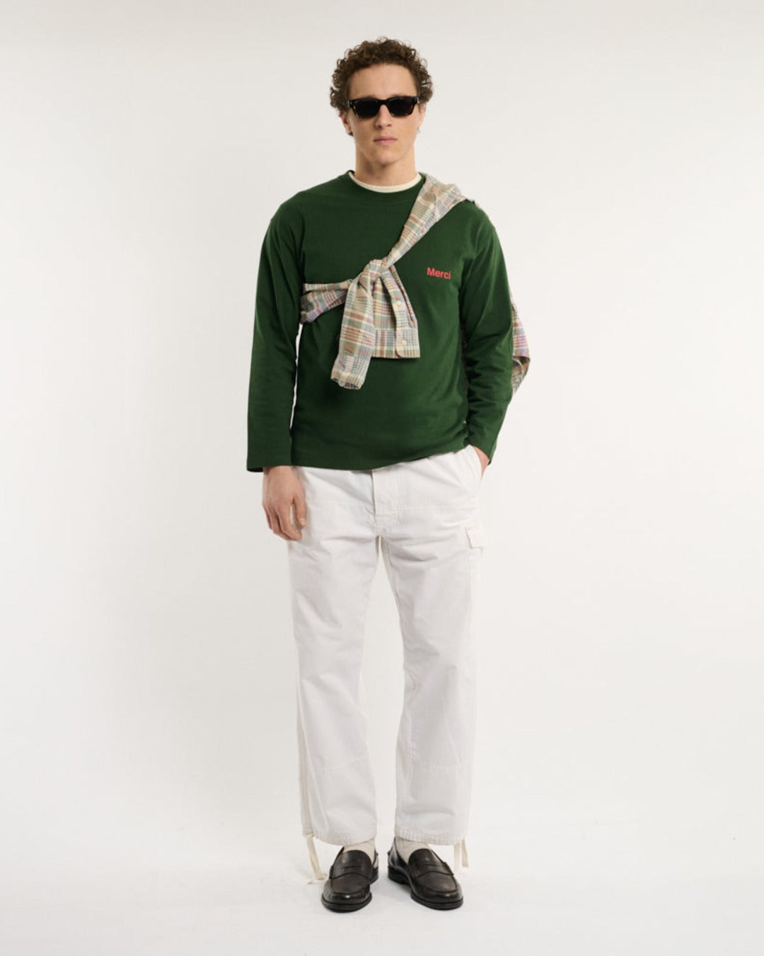Merci - Aurelien LS T-shirt - Forest