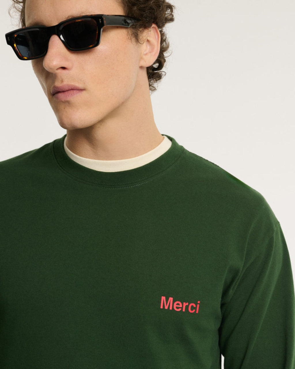 Merci - Aurelien LS T-shirt - Forest