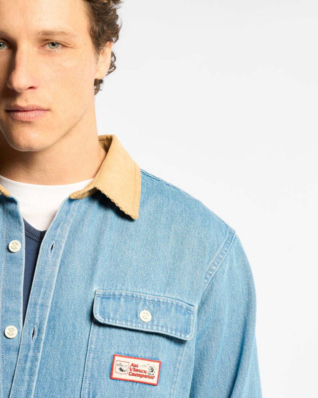 Au Vieux Campeur - Congés Payés - Marcel Shirt - Blue & White