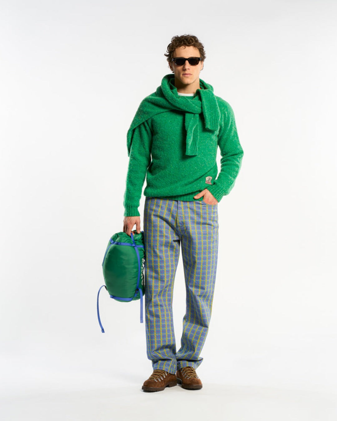 Au Vieux Campeur - Congés Payés - Edgar Checked Trousers - Green Red & Blue