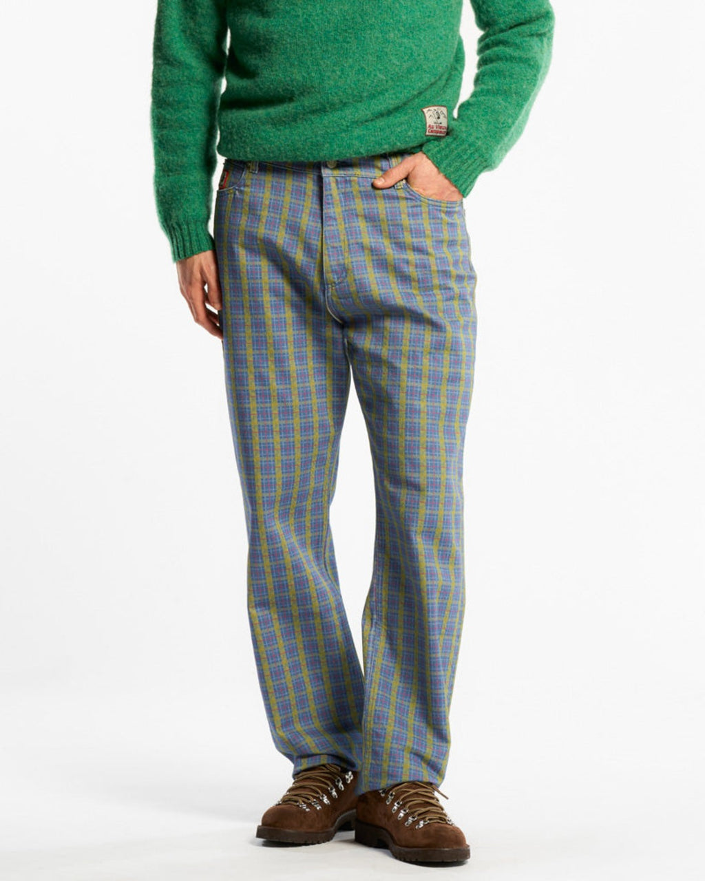 Au Vieux Campeur - Congés Payés - Edgar Checked Trousers - Green Red & Blue