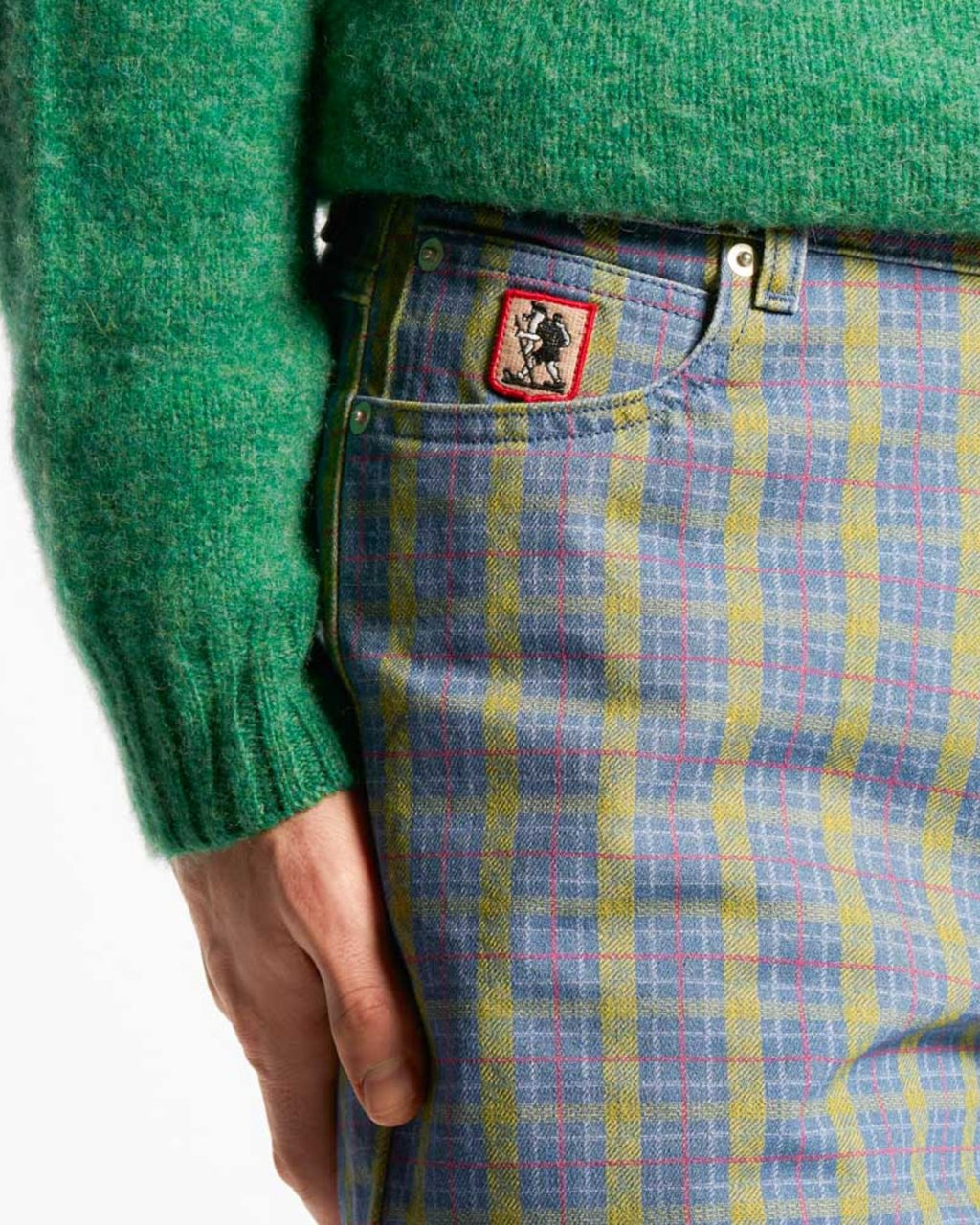 Au Vieux Campeur - Congés Payés - Edgar Checked Trousers - Green Red & Blue