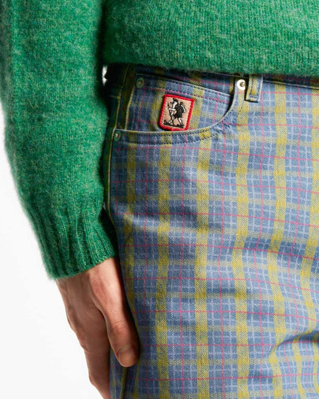 Au Vieux Campeur - Congés Payés - Edgar Checked Trousers - Green Red & Blue