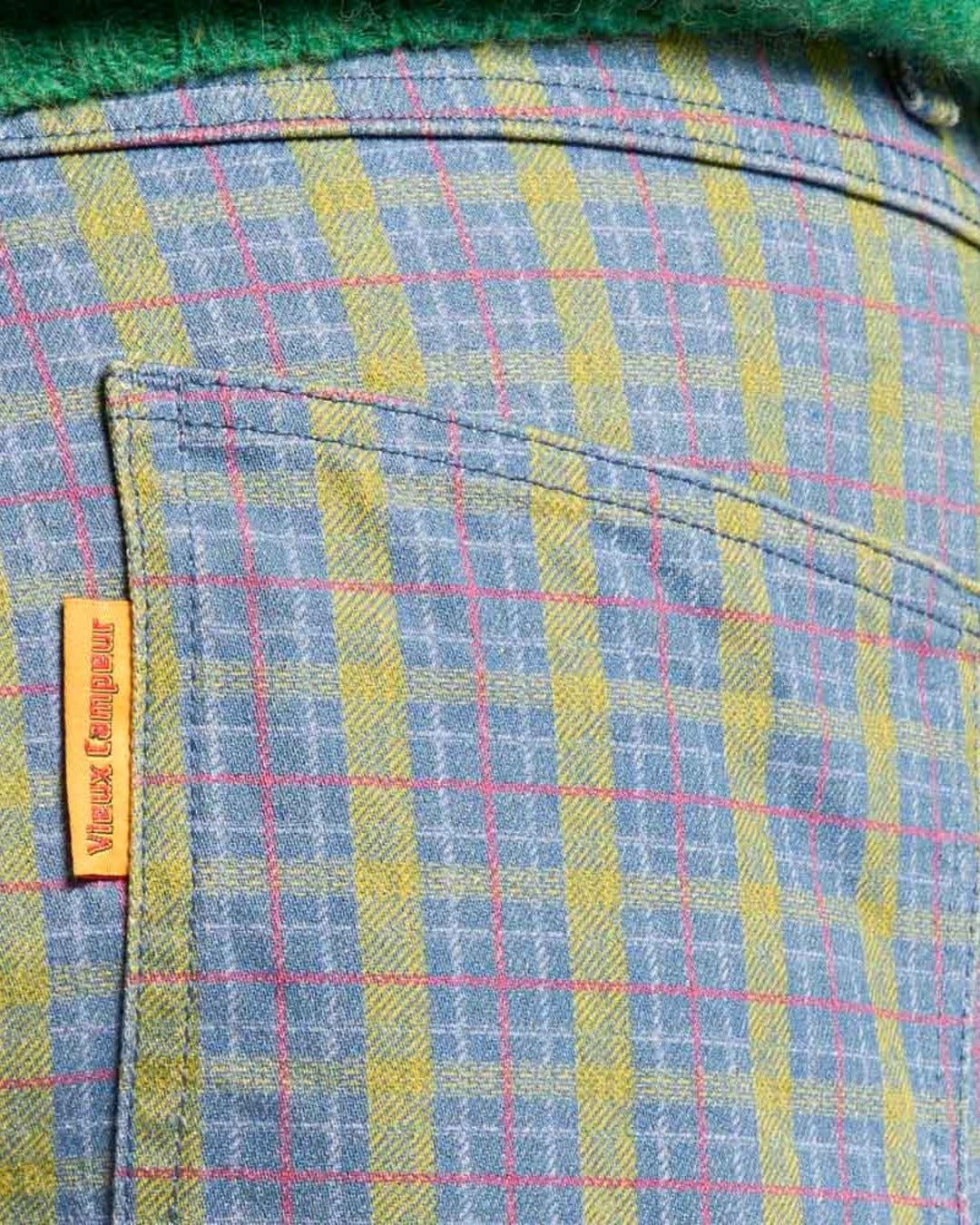 Au Vieux Campeur - Congés Payés - Edgar Checked Trousers - Green Red & Blue