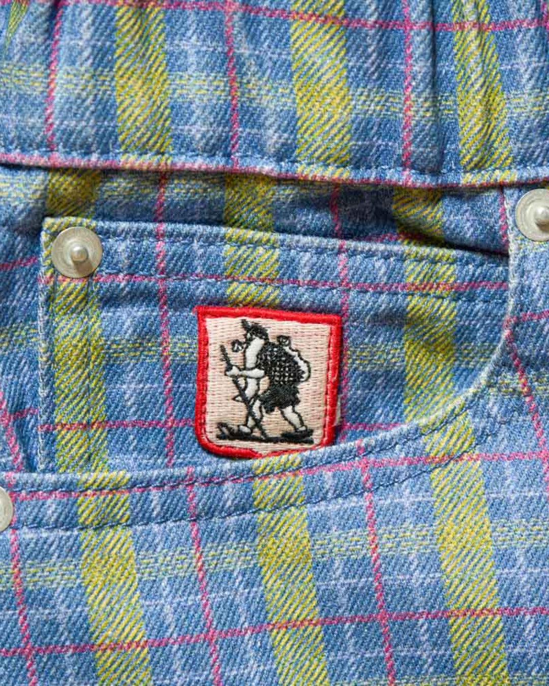 Au Vieux Campeur - Congés Payés - Edgar Checked Trousers - Green Red & Blue