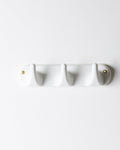 Zangra - 3-Hook Porcelain Rack - White