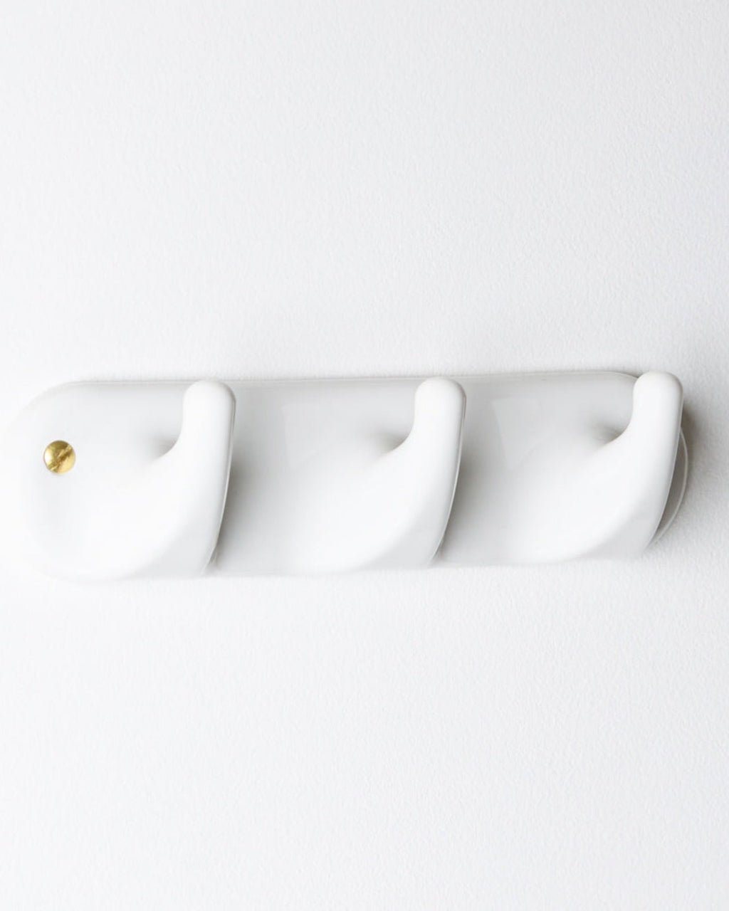 Zangra - 3-Hook Porcelain Rack - White