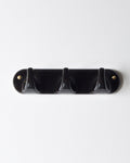 Zangra - 3-Hook Porcelain Rack - Black