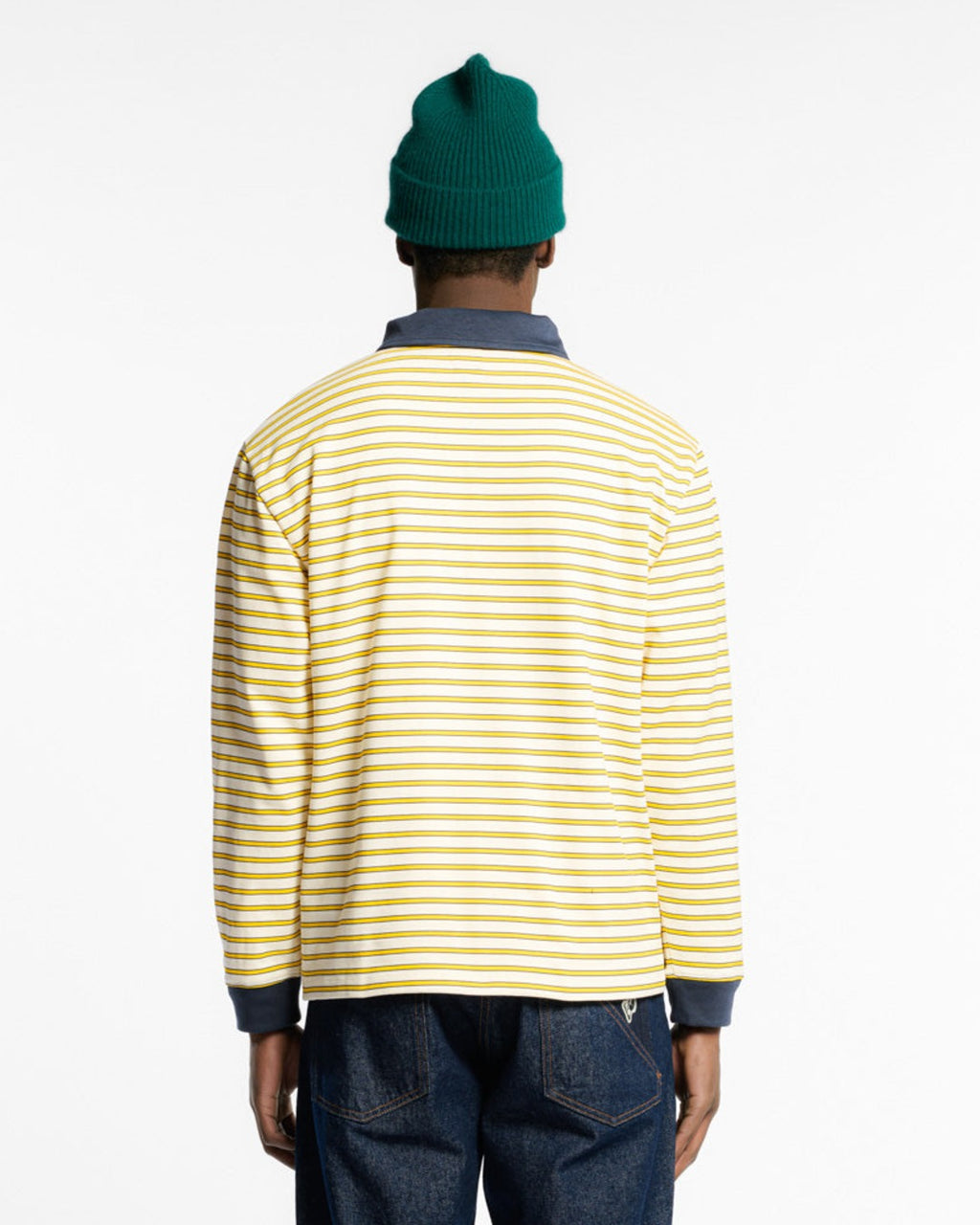 Au Vieux Campeur - Congés Payés - Polo Roger À Rayures - Bleu Jaune & Blanc