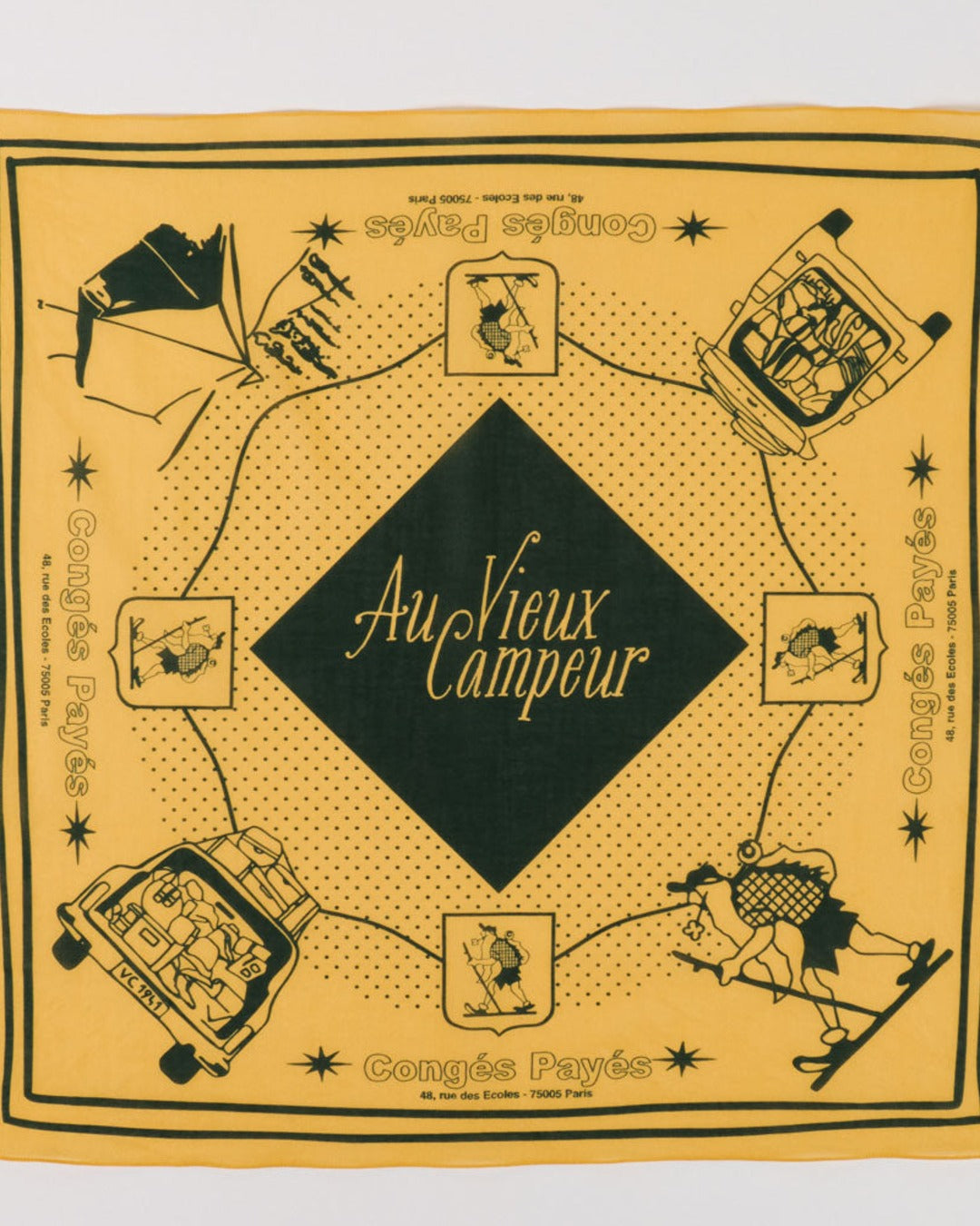 Au Vieux Campeur - Congés Payés - Bandana - Jaune
