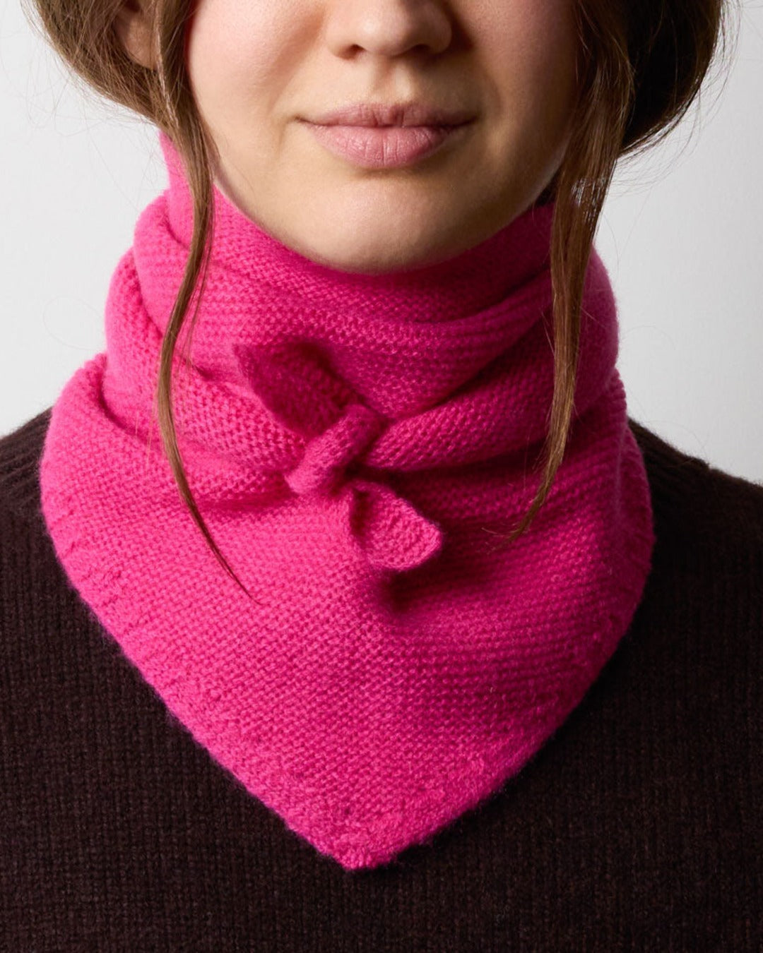 Merci - Martine cashmere bandana - Fuchsia