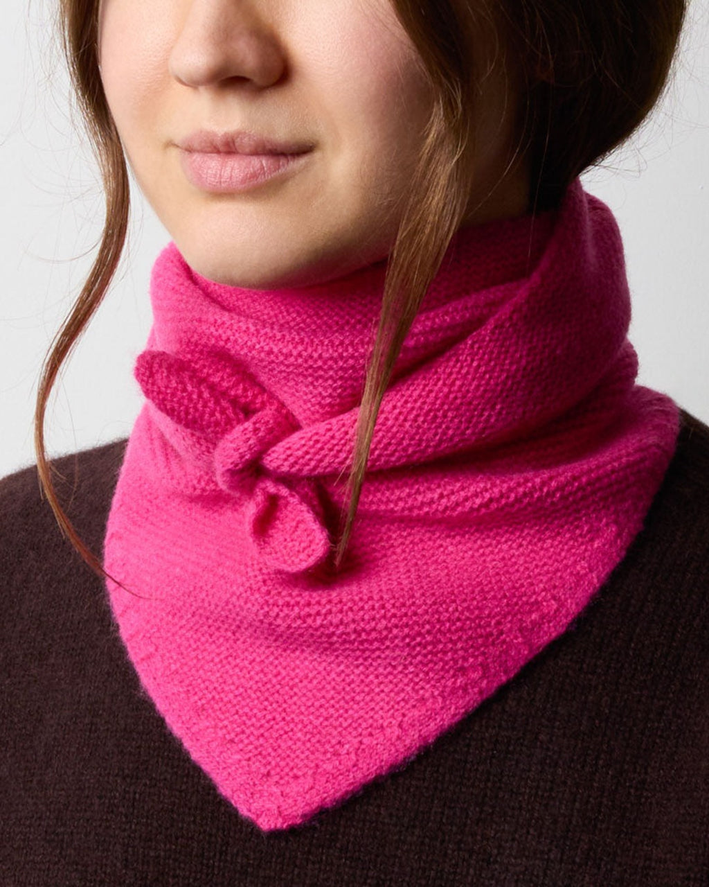 Merci - Martine cashmere bandana - Fuchsia