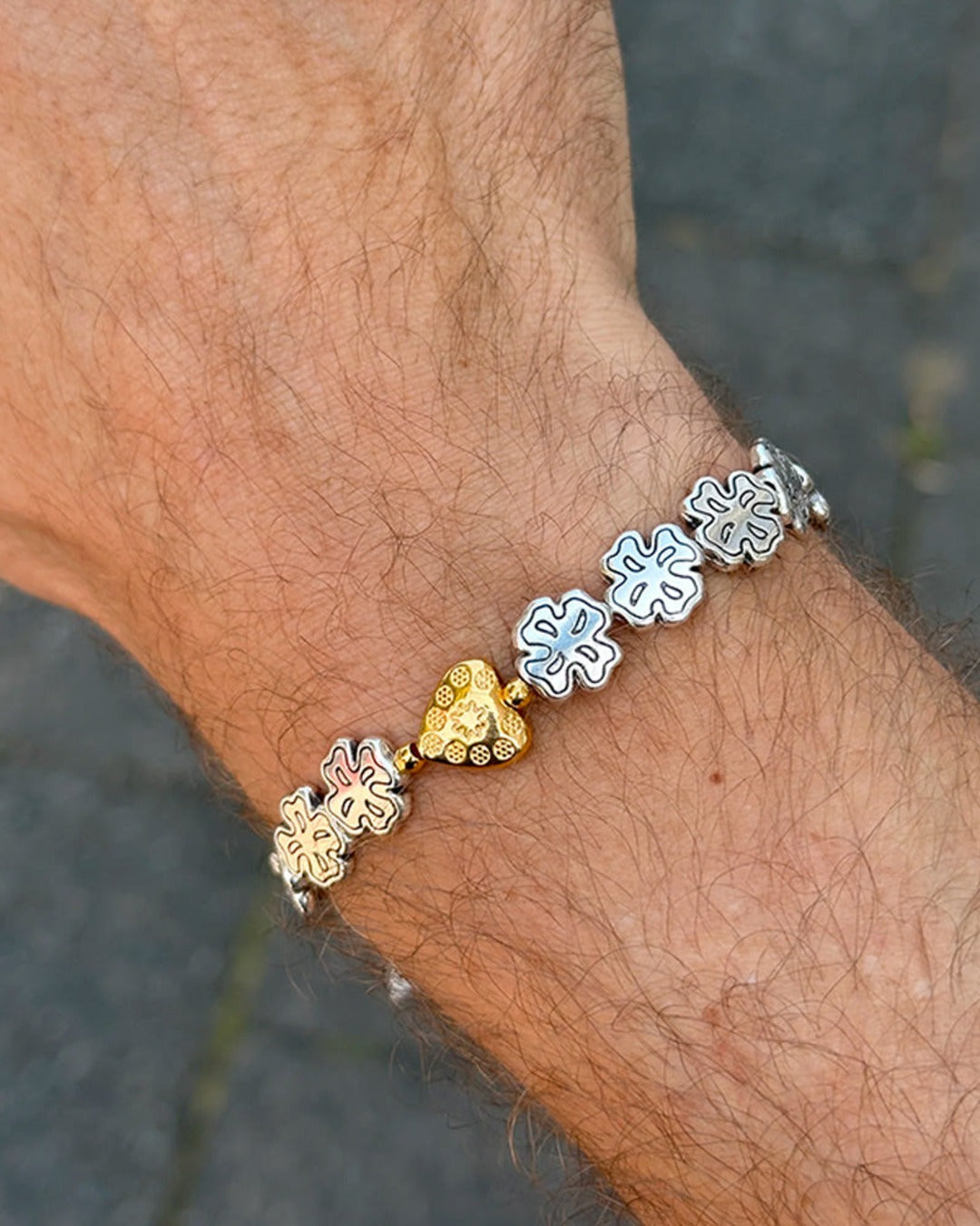 Gottlob - Bracelet Edition N° 3 - Silver Gold Heart
