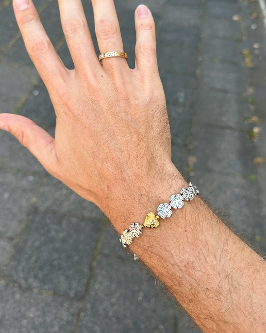 Gottlob - Edition No. 3 Bracelet - Silver Gold Heart