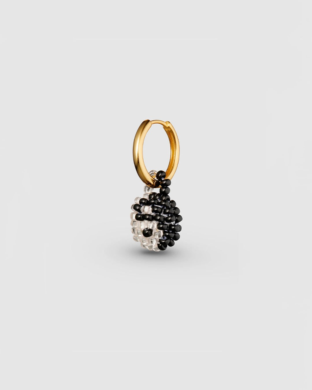 Pura Utz - Boucles D'Oreilles Ying Yang - Noir & Blanc