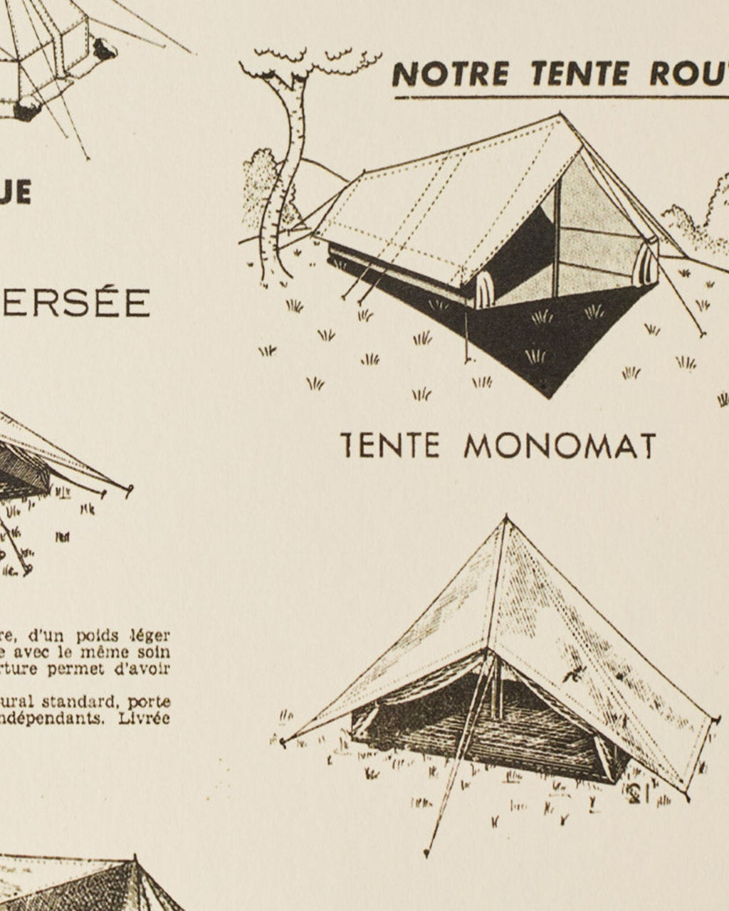 Au Vieux Campeur - Congés Payés - Affiche Tente