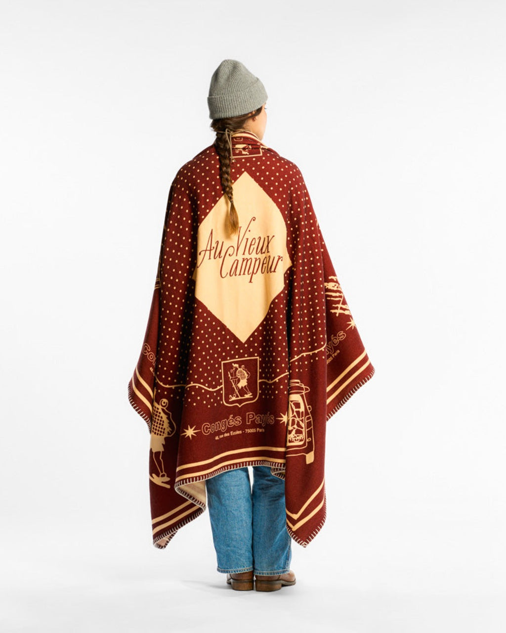 Au Vieux Campeur - Congés Payés - Plaid En Laine Logo Og