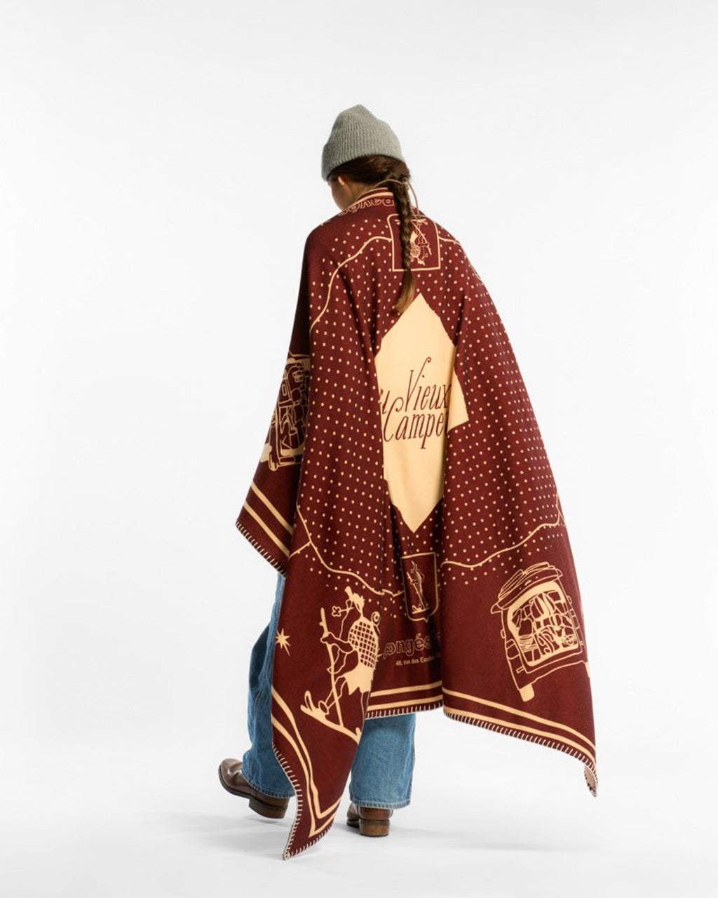 Au Vieux Campeur - Congés Payés - Plaid En Laine Logo Og