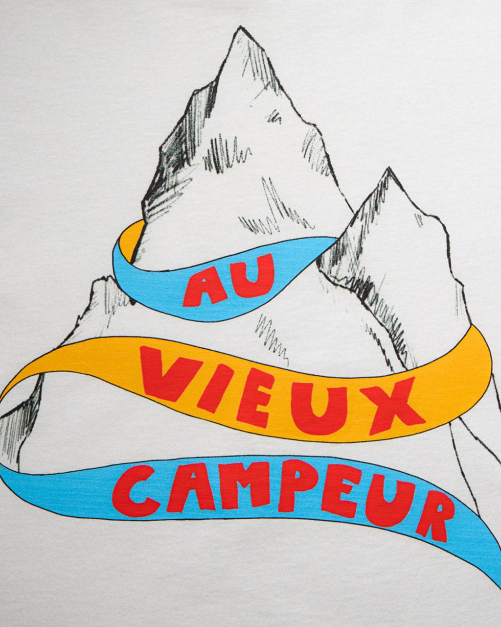 Au Vieux Campeur - Congés Payés - Mountain T-shirt - White