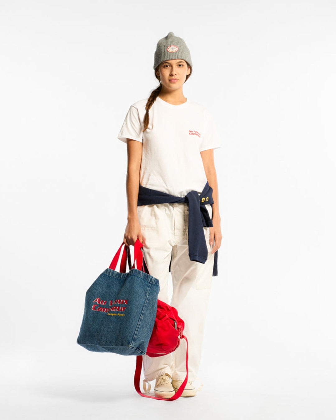 Au Vieux Campeur - Congés Payés - Plans Short Sleeve T-shirt - White
