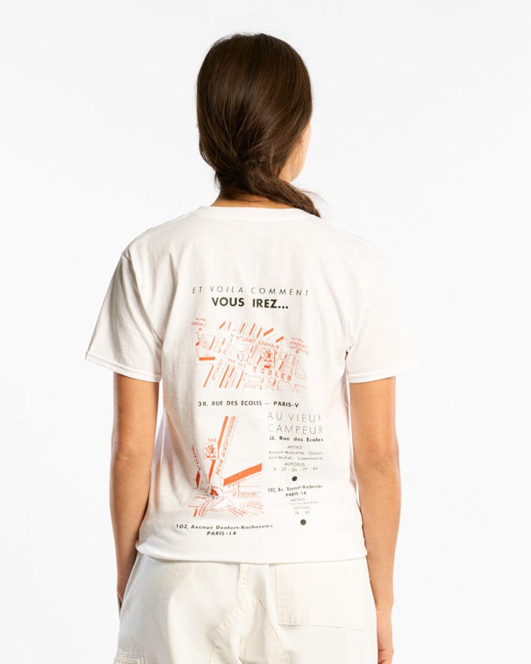 Au Vieux Campeur - Congés Payés - Plans Short Sleeve T-shirt - White