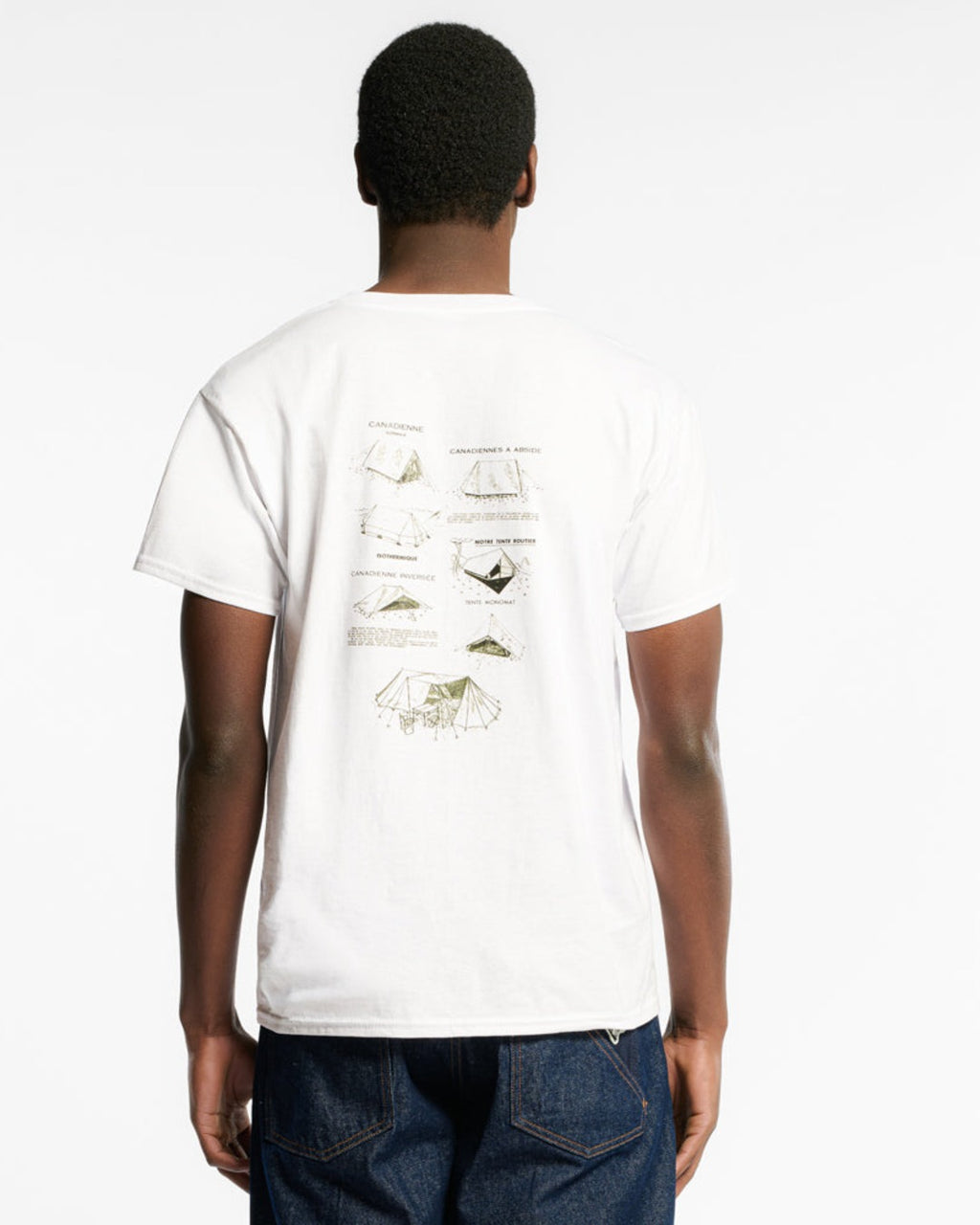 Au Vieux Campeur - Congés Payés - Short Sleeve T-shirt Tents - White