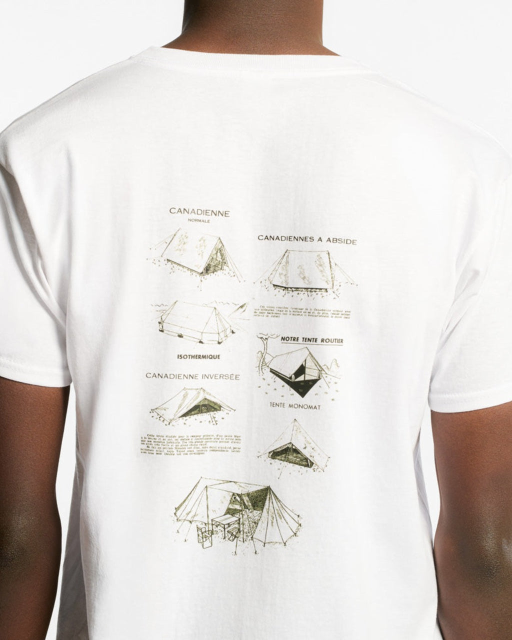 Au Vieux Campeur - Congés Payés - Short Sleeve T-shirt Tents - White