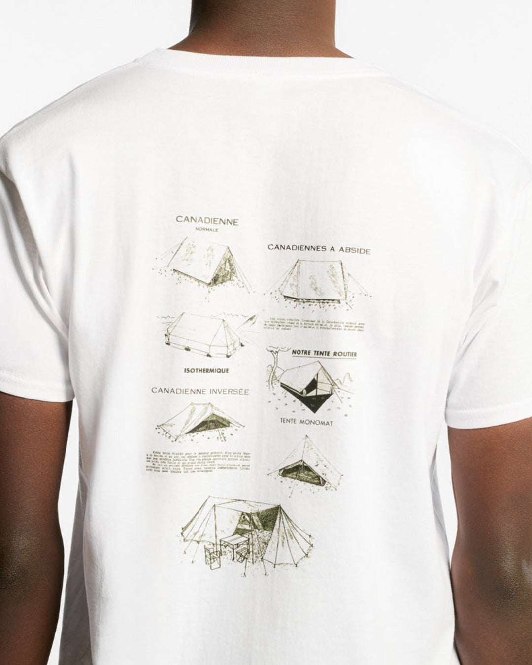 Au Vieux Campeur - Congés Payés - Short Sleeve T-shirt Tents - White