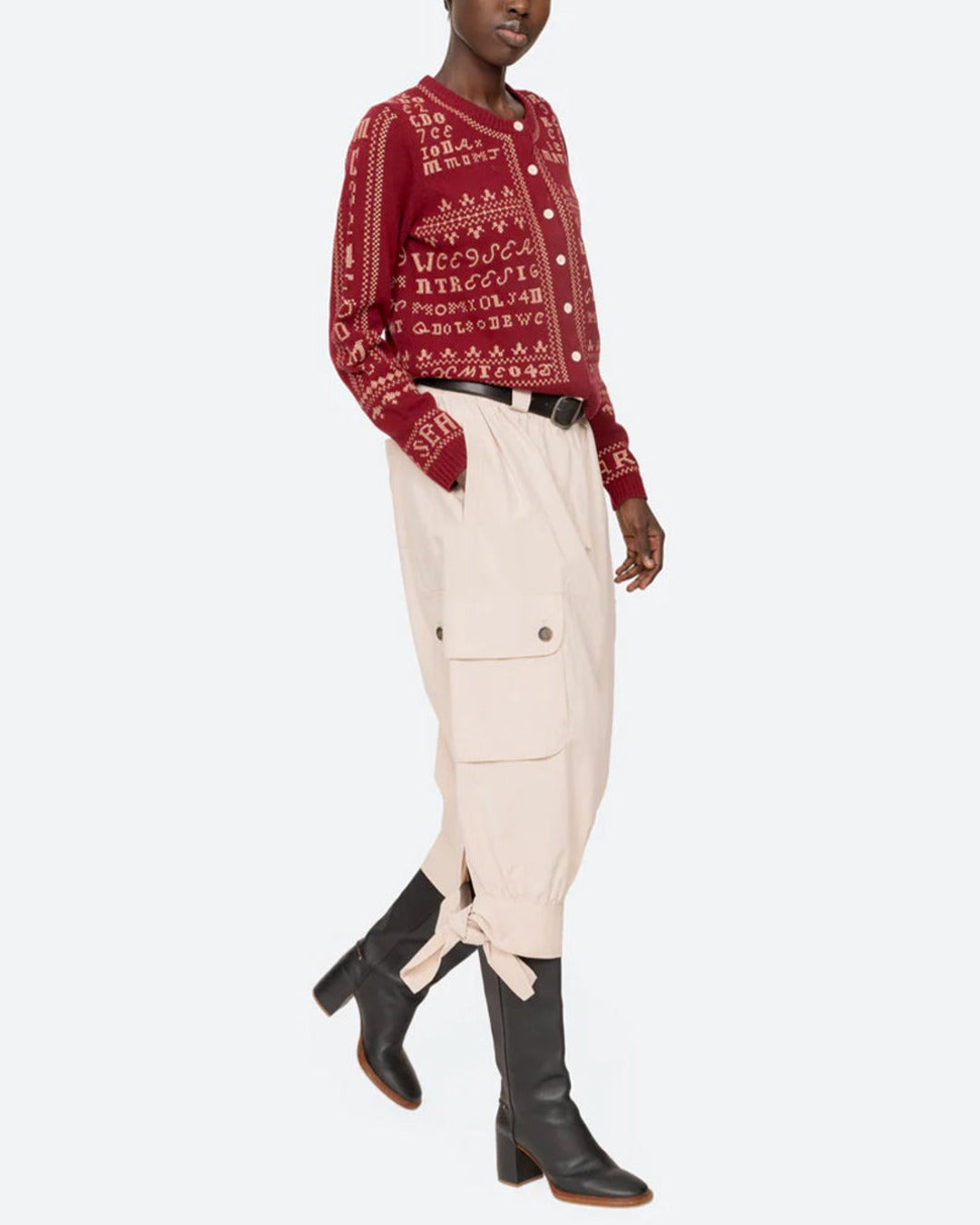 Sea New York - Sea NY - Embroidered Kit Cardigan - Burgundy